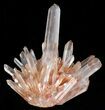 Tangerine Quartz Crystal Cluster - Madagascar #58830-4